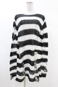 KILL STAR / Pugsley Knit Sweater S 黒×白 H-25-03-09-016-SL-TO-KB-ZH