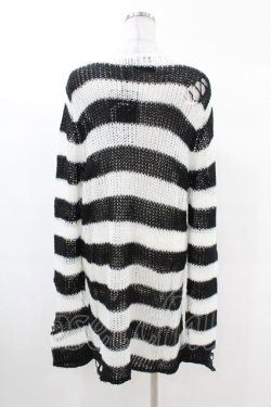 画像2: KILL STAR / Pugsley Knit Sweater S 黒×白 H-25-03-09-016-SL-TO-KB-ZH