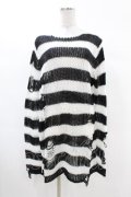 KILL STAR / Pugsley Knit Sweater S 黒×白 H-25-03-09-017-SL-TO-KB-ZH