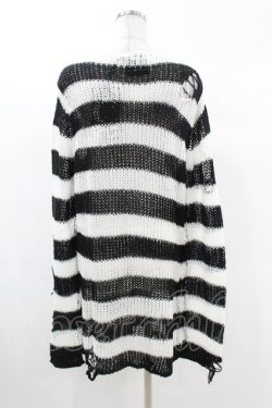 画像2: KILL STAR / Pugsley Knit Sweater S 黒×白 H-25-03-09-017-SL-TO-KB-ZH