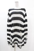 KILL STAR / Pugsley Knit Sweater S 黒×白 H-25-03-09-018-SL-TO-KB-ZH