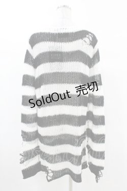 画像2: KILL STAR / Pugsley Knit Sweater S 黒×白 H-25-03-09-018-SL-TO-KB-ZH
