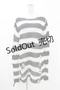 KILL STAR / Pugsley Knit Sweater XS 黒×白 H-25-03-09-019-SL-TO-KB-OS