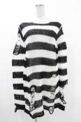 KILL STAR / Pugsley Knit Sweater XS 黒×白 H-25-03-09-021-SL-TO-KB-ZH