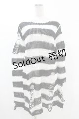 KILL STAR / Pugsley Knit Sweater XS 黒×白 H-25-03-09-021-SL-TO-KB-ZH