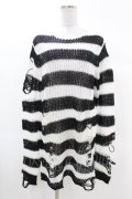 KILL STAR / Pugsley Knit Sweater XS 黒×白 H-25-03-09-023-SL-TO-KB-ZH
