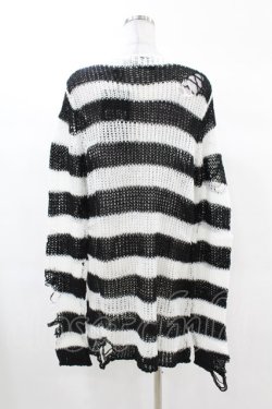 画像2: KILL STAR / Pugsley Knit Sweater XS 黒×白 H-25-03-09-023-SL-TO-KB-ZH