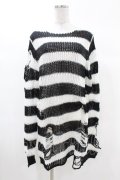 KILL STAR / Pugsley Knit Sweater XS 黒×白 H-25-03-09-024-SL-TO-KB-ZH