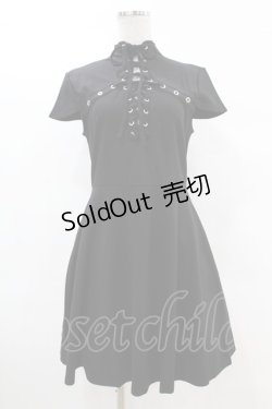 画像1: KILL STAR / Tied Up Skater Dress S ブラック H-25-03-09-003-SL-OP-KB-ZH