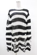 KILL STAR / Pugsley Knit Sweater XS 黒×白 H-25-03-09-026-SL-TO-KB-ZH