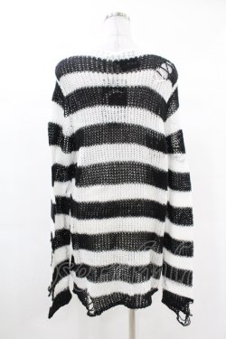 画像2: KILL STAR / Pugsley Knit Sweater XS 黒×白 H-25-03-09-027-SL-TO-KB-ZH
