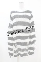 KILL STAR / Pugsley Knit Sweater XS 黒×白 H-25-03-09-028-SL-TO-KB-ZH