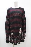 KILL STAR / Cassius Knit Sweater S 黒×ダークパープル H-25-03-09-029-SL-TO-KB-ZI
