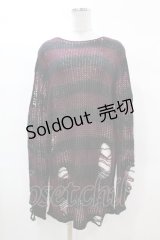 KILL STAR / Cassius Knit Sweater S 黒×ダークパープル H-25-03-09-029-SL-TO-KB-ZI