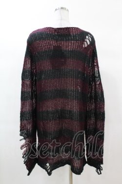 画像2: KILL STAR / Cassius Knit Sweater S 黒×ダークパープル H-25-03-09-029-SL-TO-KB-ZI