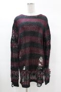 KILL STAR / Cassius Knit Sweater S 黒×ダークパープル H-25-03-09-030-SL-TO-KB-OS