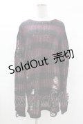 KILL STAR / Cassius Knit Sweater S 黒×ダークパープル H-25-03-09-030-SL-TO-KB-OS