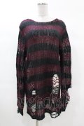 KILL STAR / Cassius Knit Sweater S 黒×ダークパープル H-25-03-09-031-SL-TO-KB-ZI