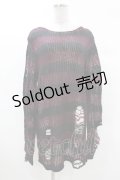 KILL STAR / Cassius Knit Sweater S 黒×ダークパープル H-25-03-09-031-SL-TO-KB-ZI