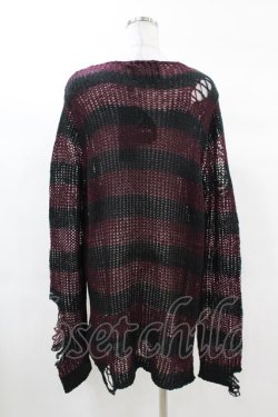 画像2: KILL STAR / Cassius Knit Sweater S 黒×ダークパープル H-25-03-09-031-SL-TO-KB-ZI