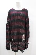 KILL STAR / Cassius Knit Sweater S 黒×ダークパープル H-25-03-09-032-SL-TO-KB-ZH