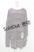 KILL STAR / Cassius Knit Sweater S 黒×ダークパープル H-25-03-09-032-SL-TO-KB-ZH