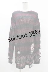 KILL STAR / Cassius Knit Sweater XS 黒×ダークパープル H-25-03-09-033-SL-TO-KB-ZH