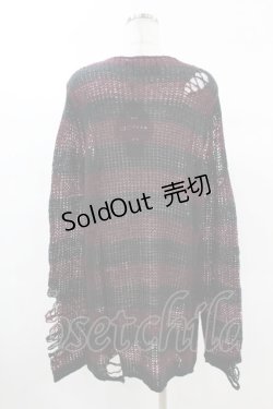 画像2: KILL STAR / Cassius Knit Sweater XS 黒×ダークパープル H-25-03-09-033-SL-TO-KB-ZH