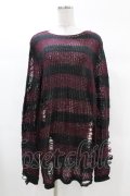 KILL STAR / Cassius Knit Sweater XS 黒×ダークパープル H-25-03-09-034-SL-TO-KB-ZH