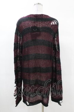 画像2: KILL STAR / Cassius Knit Sweater XS 黒×ダークパープル H-25-03-09-034-SL-TO-KB-ZH