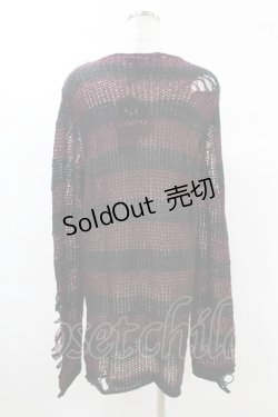 画像2: KILL STAR / Cassius Knit Sweater XS 黒×ダークパープル H-25-03-09-034-SL-TO-KB-ZH