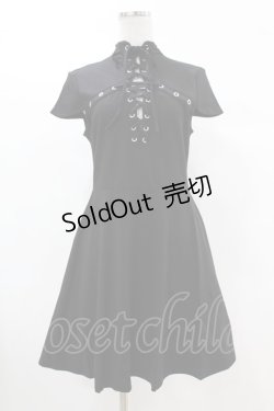 画像1: KILL STAR / Tied Up Skater Dress S ブラック H-25-03-09-004-SL-OP-KB-ZI