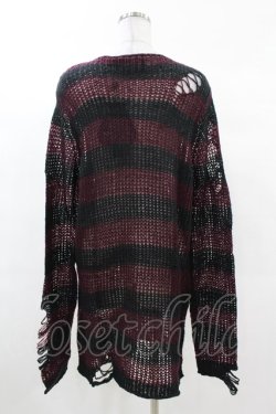 画像2: KILL STAR / Cassius Knit Sweater XS 黒×ダークパープル H-25-03-09-035-SL-TO-KB-ZH