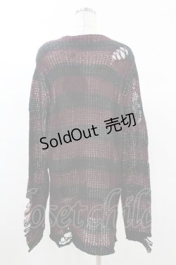 画像2: KILL STAR / Cassius Knit Sweater XS 黒×ダークパープル H-25-03-09-035-SL-TO-KB-ZH