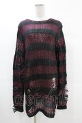 KILL STAR / Cassius Knit Sweater XS 黒×ダークパープル H-25-03-09-036-SL-TO-KB-ZH