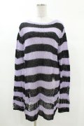 KILL STAR / Lavendar Mist Knit Sweater M 黒×ラベンダー H-25-03-09-038-SL-TO-KB-ZH