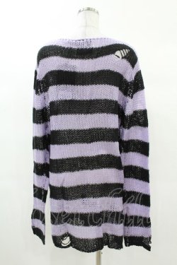 画像2: KILL STAR / Lavendar Mist Knit Sweater M 黒×ラベンダー H-25-03-09-038-SL-TO-KB-ZH