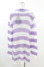 画像2: KILL STAR / Viola Knit Sweater S ホワイト×パープル H-25-03-09-042-SL-TO-KB-ZH (2)