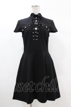 画像1: KILL STAR / Tied Up Skater Dress S ブラック H-25-03-09-005-SL-OP-KB-ZH