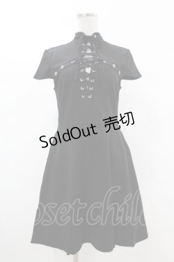 画像1: KILL STAR / Tied Up Skater Dress S ブラック H-25-03-09-005-SL-OP-KB-ZH