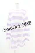 KILL STAR / Viola Knit Sweater XS ホワイト×パープル H-25-03-09-046-SL-TO-KB-ZH