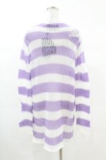 画像2: KILL STAR / Viola Knit Sweater XS ホワイト×パープル H-25-03-09-047-SL-TO-KB-ZH (2)