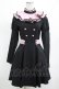 画像1: DARK IN LOVE / Gothic lolita pink ruffle neck princess dress XS ブラック×ピンク H-25-03-10-001-PU-OP-KB-ZH (1)