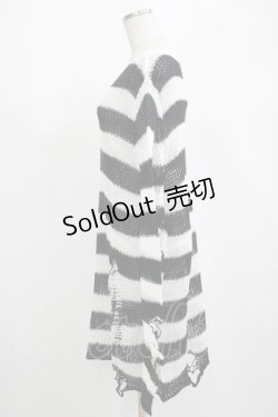 画像2: 【SALE】KILL STAR / Pugsley Knit Sweater M 黒×白 H-25-03-10-033-SL-TO-KB-ZT238