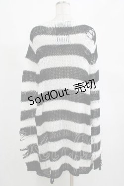 画像3: 【SALE】KILL STAR / Pugsley Knit Sweater M 黒×白 H-25-03-10-033-SL-TO-KB-ZT238