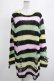 画像1: KILL STAR / Liqorice Knit Sweater M 黒×ピンク×ミント×イエロー H-25-03-10-034-SL-TO-KB-ZT206 (1)