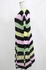 画像2: 【SALE】KILL STAR / Liqorice Knit Sweater M 黒×ピンク×ミント×イエロー H-25-03-10-034-SL-TO-KB-ZT206 (2)