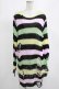 画像1: KILL STAR / Liqorice Knit Sweater M 黒×ピンク×ミント×イエロー H-25-03-10-035-SL-TO-KB-ZH (1)