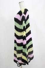 画像2: KILL STAR / Liqorice Knit Sweater M 黒×ピンク×ミント×イエロー H-25-03-10-035-SL-TO-KB-ZH (2)