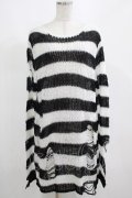 KILL STAR / Pugsley Knit Sweater M 黒×白 H-25-03-10-036-SL-TO-KB-ZH